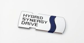 AutoBizarre 3D Raised Hybrid Synergy Drive Logo Metal Monogram Emblem Badge Sticker for All Cars & Bikes (Silver)