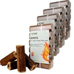 AMOS Ultra Dry High Energy Heat Logs Eco Friendly Low Smoke Minimal Ash Sustainable Recycled Wood Fuel for Open Fires Burners Chimeneas 48 Logs