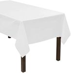 Party Essentials Heavy Duty Plastic Table Cover Available in 44 Colors, 54" x 108", White