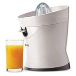 Tribest CitriStar Citrus Stainless Steel Strainer and Spout, Electric Juicer, White