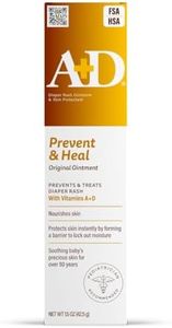 A+D Original Diaper Rash Ointment, Baby Skin Protectant with Lanolin and Petrolatum, Seals Out Wetness, Helps Prevent Diaper Rash, 1.5 Ounce Tube, Packaging May Vary