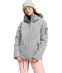 Roxy Womens Insulated Cold Weather Parka Coat Gray S