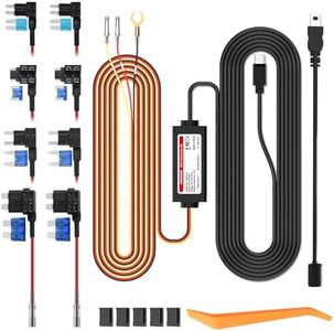 PRUVEEO Mini USB Smart Acc Hardwire Kit for Dash Cam, Enables Parking Mode Monitor, Converts 12V-30V to 5V/3A, Low Voltage Protection, LED Indicator, Applicable to D90-4CH…