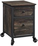 Sauder Steel River 2 Drawer Mobile File Cabinet in Carbon Oak