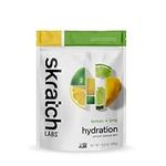 SKRATCH LABS Sport Hydration Drink Mix-Natural, Low Sugar, Electrolyte Powder Developed for Athletes and Sports Performance, Gluten Free, Vegan, Kosher (Lemon Lime, 20 serving resealable bag), 440 g (Pack of 1)