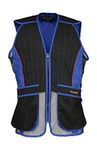 Percussion Gilet Ball Trap Evo Skeet/Clay Shooting Vest - Black & Blue - Size XXL