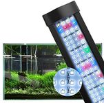 Lominie LED Aquarium Lights Planted Tank Freshwater Light, Full Spectrum 57W Fish Tank Light with Timer Controller and Bracket,for 88CM-115CM Fish Tank,IP67 Waterproof