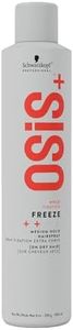 Schwarzkopf Professional OSiS+ Freeze Strong Hold Hairspray | Easy To Brush Without Flaking | Stronge Long Lasting Hold | Heat Protection up to 250°C/450°F | For All Hair Types, 300mL