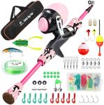 Kids Fishing Pole Kit Set，Portable Telescopic Fishing Rod and Reel Combo Full Kits for Boys, Girls, Beginner, Youth