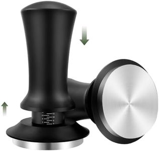QZTHOU 58mm Espresso Coffee Tamper, Spring-Loaded Calibrated Tamper, Stainless Steel Barista Espresso Tamper, Espresso Hand Tamper with Scale, Compatible with 58mm Portafilter