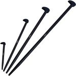 EXXO TOOLS Pry Bar Set - Rolling Head Pry Bars 4 pc Heavy Duty Pry Bar Set 6, 12, 16, 20-Inch Lady's Foot Pry Bar Set Heavy Duty Alloy Steel Prybar Mechanic Pry Bar Set Automotive Craftsman Extra Long