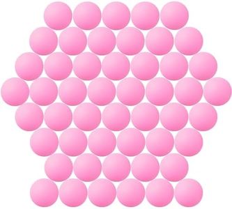 Jedulin 40MM Ping Pong Balls, 50 Pack Assorted Colored Tennis Balls Multi Color Plastic Balls Fun Beer Ping Pong Balls Bulk for Beer Pong Balls, Arts and Craft, Party Decoration, Cat Balls (Pink)