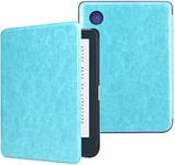 DMLuna Case for Kobo Clara BW (Model N365) / Clara Colour (Model N367) / Clara 2E 6", Ultra Slim Lightweight Folio Premium PU Leather Protective Cover with Auto Sleep/Wake Function, Sky Blue