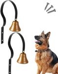 GoldTiger Dog Doorbell,Fixed Metal Dog Doorbell,Dog Bell for Door Potty Training,Bell for Dogs to Ring to go Outside,Manual Assemble Wall Mounted Dog Door Bell (2Pack Black)