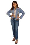 Prijam Women's Embroiderd Ethnic Shrug or Jacket and Special Embroidered Denim Koti/Jacket/Waist Coat for Women ICE