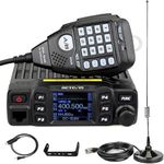 Retevis RT95 Mobile Radio, Dual Band Mobile Transceiver with Antenna, 200CH CTCSS DCS DTMF, Mobile Two Way Radio for Camping RV