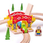 Bigjigs Rail Lifting Bridge - Other Major Wooden Rail Brands are Compatible