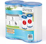 INTEX 29002E Type A Pool Filter Cartridge: for INTEX Filter Pumps – Easy-to-Clean – Dacron Paper – Efficient Filtration – Two Pack