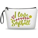 ARIOSEY Softball Gifts,Softball Gifts for Girls,Small Makeup Bag,Softball Treat Bags Makeup Bag,Softball Accessories for Girls,Graduation Birthday Gifts for Women Her Bff Bestie Best Friend Sister,