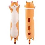 Long Cat Plush Stuffed Animals Toy, Cat Doll Pillow Toy, Cute Cat Shaped Plush Toy Sleeping Long Kitten Pillow for Kids Boys Girls