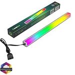 GameMax 30cm Addressable RGB LED Strip For PC Gaming Cases, 30 LEDs Viper-AR 30 Rainbow Magnetic ARGB Strip PC Case Lighting, 5V 3 Pin Motherboard AURA SYNC