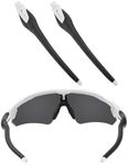 EZReplace Replacement White Temple Arms for Oakley Radar EV Path OO9280/Radar EV Pitch OO9211/Radar EV Path Asian Fit OO9275 Sunglasses (Grey)