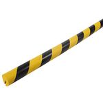 Allcam WRP1YB Circular PU Foam Warehouse Pallet Racking Protector with Hi-Vis Yellow/Black Stripes for Rack Edge Protection