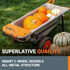 WORX Aerocart 8-in-1 Wheelbarrow, Yard Cart & Dolly – Multi-Use Tool