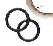 TechHark® Gymnastic ABS Rings for Cross Fitness Functional Training for Home Gym Full Body Workout (Only Rings Black)