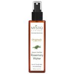 Mystiq Living Rosemary Water for Hair Growth, Mist Spray Steam Distilled 100% Pure and Natural Hydrosol, Hair Mist - 100ML