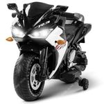 OLBRG R3 Sports Rechargeable Battery Operated Bike for Kids, Ride on Toy Kids Bike with Led Light, Music & USB, Baby Racing Electric Bike | Electric Battery Bike for Kids to Drive 2 to 7 Years (Black)