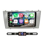 EWLSAC Android 11.0 Double Din Car Stereo with CarPlay and Android Auto for Toyot-a Camry 2007-2011, 9 Inch HD Touchscreen in-Dash GPS Navigation with Bluetooth/FM Radio/RDS/WiFi/Mirror-Link(2+32G)