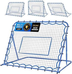 5x4FT Soccer Baseball Rebounder Net, Volleyball Softball Rebound PitchBack Net Quick-Switch Angle Soccer Training for Control, Passing Practice, Lacrosse Bounce Back Rebounder Gifts Trainer Equipment