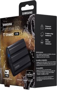 Samsung T7 Shield 4TB Portable SSD – Black
