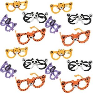 Fun Express - Zoo Animal Eyeglass Assortment - Child - Apparel Accessories - Eyewear - Novelty Glasses - 12 Pieces