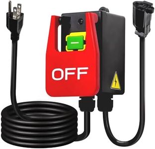 POWERTEC 120V Single Phase On/Off Magnetic Paddle Switch, 1/2 HP w/ 5.5 Ft Standard Cords, Knee Paddle for Power Tools Fast Power Off.Fits Router Table &Other Power Tools w/Low Amp Requirements(71755)