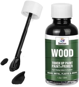 Wood Touch Up Paint High Gloss Black Touch Up Paint Pen for Wood Scratch Repair Chips Spots Refinishing Kitchen Cabinets Furniture Doors Tables Dressers Trim Repair 1.5 Oz Interior/Exterior Waterproof