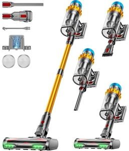 JRFYHFT Akku Staubsauger, 50kPa/650W/70Min Staubsauger Kabellos,mit OLED-Display und 1,8-Liter-Behälter, Leistungsstarker, Geeignet für Teppiche, Hartböden und Haare