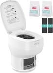 Modiwell Dry Flush RV Toilet, Waterless Self-Contained Rechargeable Sealing Toilet, Easier to Use, Ideal for RVs - Loo Seal R1808