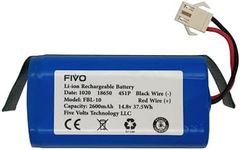 FIVO Replacement Battery for Shark RV750, RV720, RV700, Ecovacs Deebot N79 N79S DN622 Eufy RoboVac 11, 11S, 12, 15C, 25C, 30, 30C, 35C Vacuum Cleaners. 2600mAh, 14.8v.