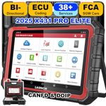 LAUNCH X431 PRO Elite 2025 New Bidirectional Scan Tool, 38+ Services, ECU Coding, All-in-One Full System Diagnostic Scanner with CANFD & DoIP,FCA AutoAuth,V.A.G Guide,2 Years Free Update