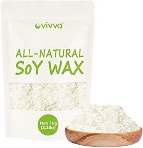 Vivva All Natural Soy Candle Wax for Candle Making - 1KG Bag Premium Soy Wax Flakes, 1KG