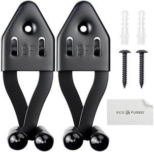 Eco-Fused 2x Vertical Sword Mount - Dagger Display Wall Hanger - Adjustable Multifunctional Mount - Stainless Steel Wall Rack for Axe, Daggers, Knives (Black)