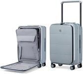 Hanke Luggage Suitcase, 20 Inch Carry On Luggage 24 Inch Checked Luggage with Spinner Wheels PC Hard Shell Suitcases TSA Luggage Travel Rolling Bag with Wide Handle, Grey(with Laptop Compartment),