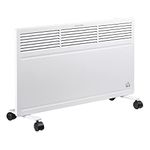 HOMCOM Convector Radiator Heater Freestanding or Wall-mounted Portable Electric Heating with 2 Heat Settings, Adjustable Thermostat and Safety Cut-Off, White