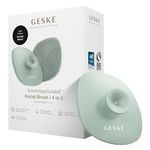 GESKE SmartAppGuided™ Facial Brush | 4 in 1 | Professional Facial Cleansing Brush with Handle | Skin Cleansing Soft Silicone Facial Brush | Routine Skincare | Gentle Cleansing | Facial Cleanser