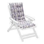 Gardenista Outdoor High Back Chair Cushion | Water Resistant Garden Chair Cushion with Back | Thick Large Lightweight Patio Seat Pads | Soft And Comfortable Cotton Lounger Chair Pad (Lavender)