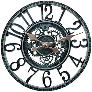 Wall Clock Outdoor Wall Clock Waterproof, Silent Non Ticking 12 Inch Clock Decor Clock for Patio, Garden, Pool or Hanging Outside (12'')