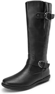 DREAM PAIRS Women's Summit Black Faux Fur-Lined Knee High Winter Boots Size 8 M US