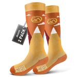 OutdoorMaster Merino Wool Ski Socks for Kids, Boys & Girls, Thermal Winter Warm Snowboarding Socks for Cold Weather